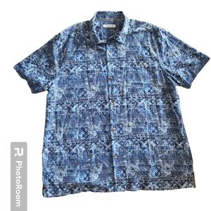 Mens Tommy Bahama Hawaiian 100% Silk Shirt  XL